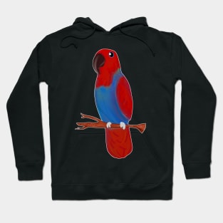 Ekkie Love Cute red Eclectus Parrot for parrot lovers Hoodie